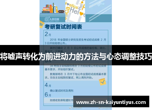 将嘘声转化为前进动力的方法与心态调整技巧