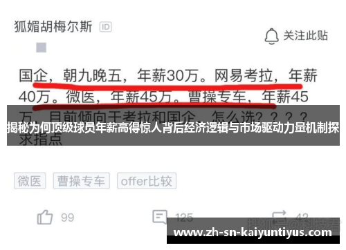 揭秘为何顶级球员年薪高得惊人背后经济逻辑与市场驱动力量机制探 揭秘为何顶级球员年薪高得惊人背后经济逻辑与市场驱动力量机制探